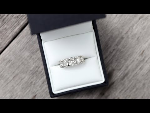 1.75 Carat Princess Cut Lab Diamond Five Stone Halo Ring | Ada Diamonds