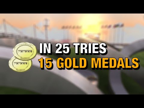 Trackmania Nations Forever | All GOLD | Green Tracks