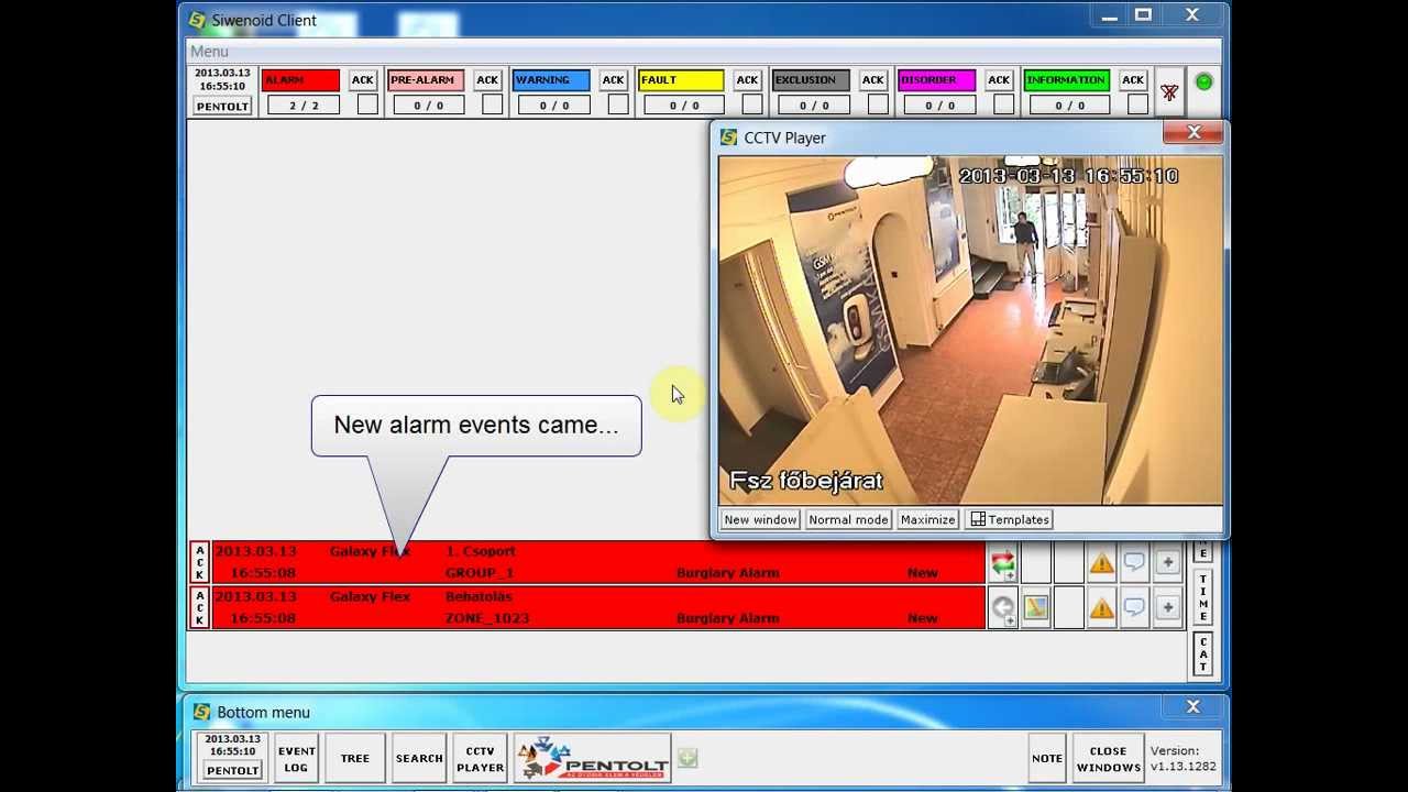 How to handle an intrusion alarm on Siwenoid