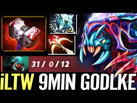 🔥 iLTW Weaver 9min GODLIKE 31 KILLs — End Game with Basher + Gleipnir Scary Carry Dota 2 Pro