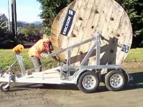 Cable Drum Trailer Demonstration
