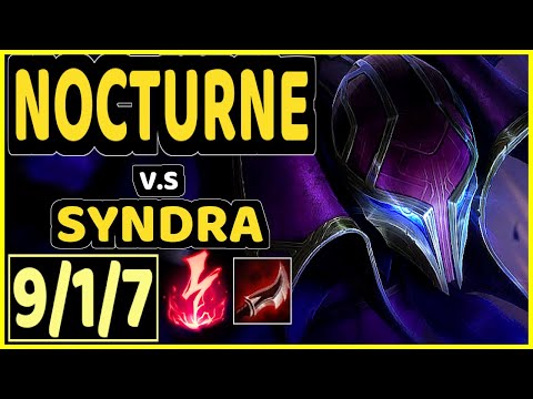 NIGHTBLUE3 (NOCTURNE) vs SYNDRA - 9/1/7 KDA MID GAMEPLAY - NA Ranked DIAMOND