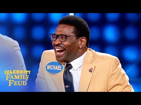 LOL! Michael Irvin gives the best WRONG answer! | Celebrity Family Feud