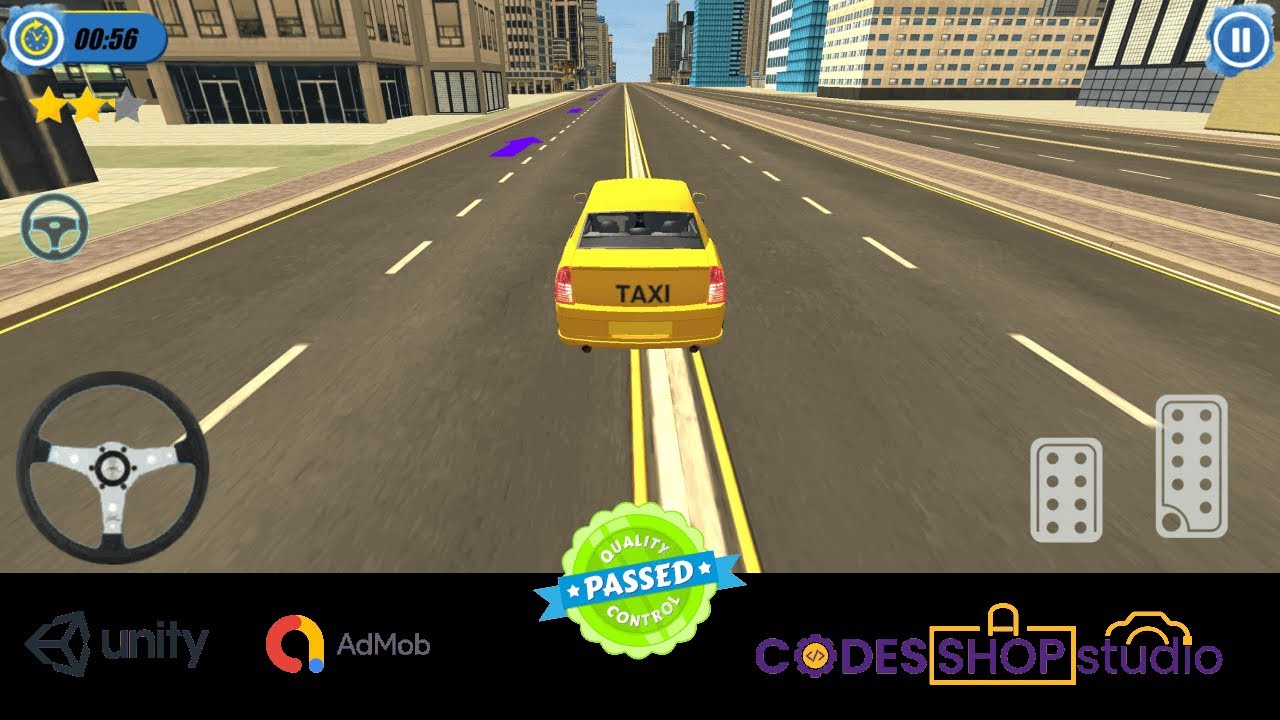 City Taxi Car Simulator 64 Bit | Unity Source Code