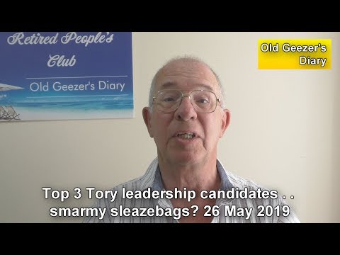 Are top 3 Tory leadership candidates smarmy sleazebags? 26 May 2019 Video