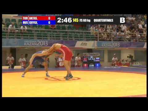 Универсиада 2013 Бекхан Гойгереев - Реджеп Акташ (Турция) 1/4 финала