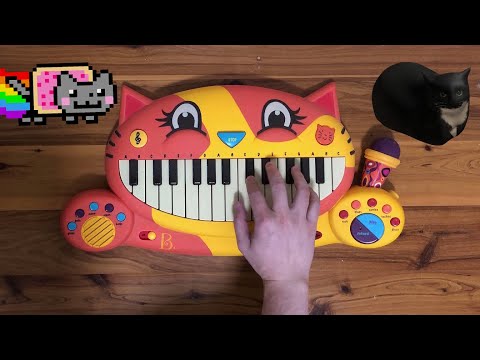 Maxwell Cat VS Nyan Cat on Cat Piano