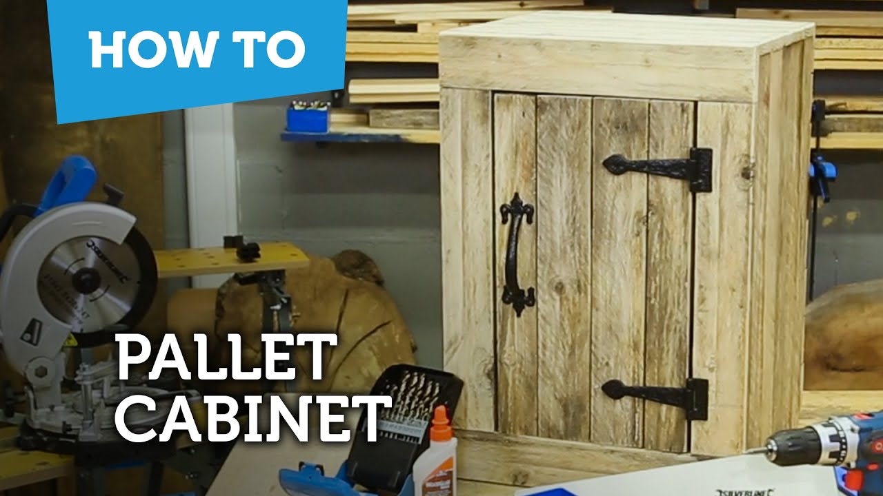 Watch video How to make a pallet cabinet with a door Now How to make a pallet cabinet with a door