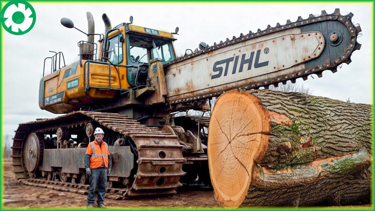 Shock! Most Dangerous Big Chainsaw Cutting Machines | Biggest Heavy Machinery Machines - The Engine