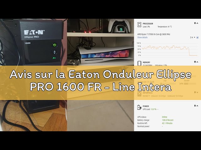 Vídeo relacionado con Eaton Ellipse Pro 1600 DIN - Fuente de alimentación ininterrumpida (UPS) (1600 VA, 1000 W, 165 V - 285 V, Plomo-ácido Sellado (VRLA)), Negro (ELP1600DIN)