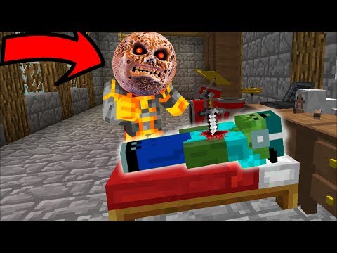 EVIL MOON HAUNTED HOUSE VISITS MARK FRIENDLY ZOMBIE HOUSE MOD / SPOOKY HAUNTED HOUSE !! Minecraft