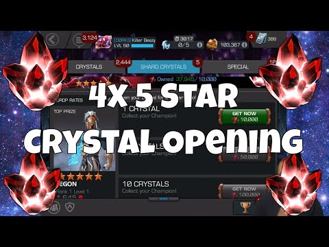 4x Five Star Crystal Opening  l  Marvel Contest Of Champions