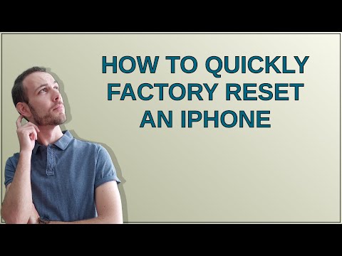 How to quickly factory reset an iPhone