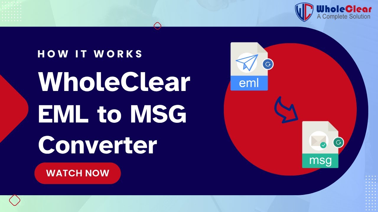 WholeClear EML to MSG Converter demo video