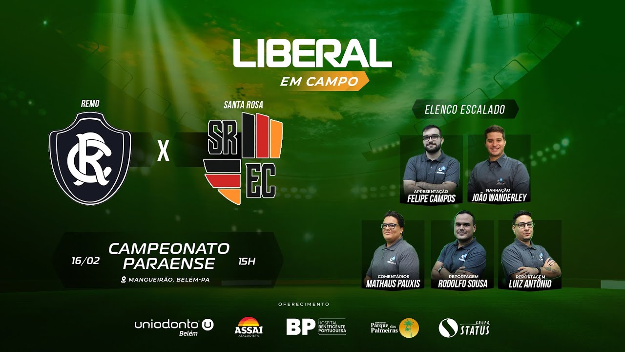 REMO X SANTA ROSA | AO VIVO E COM IMAGENS DO ESTÁDIO | PARAZÃO 2025