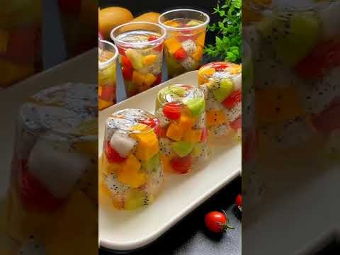 Cup jelly full of fruits easy homemade recipe | Anabell
