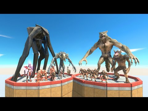 Infernals vs Evolved Werewolf Squad - Animal Revolt Battle Simulator