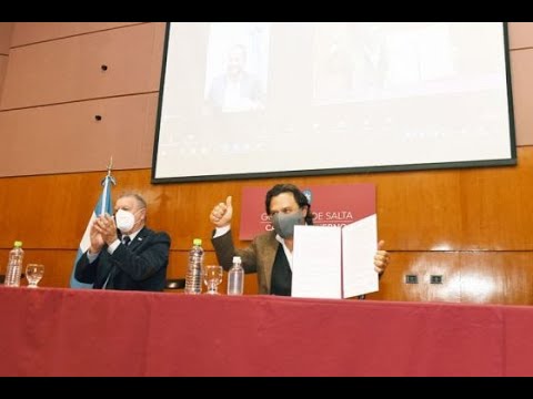 Sáenz firmó acuerdos con Nación para la puesta en valor de Finca El Carmen y Fuerte de Cobos