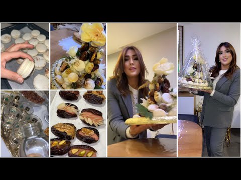 وصفة macaron👌fourré en ganache chocolat blanc🤤تمر معمر🥳prestige🎁retour omra🕋