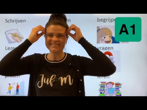 NT2 A1 LES 2 leerwoorden ✍️schrijven 📖 lezen🗣️praten👂luisteren👀kijken 🧠begrijpen #learndutch 