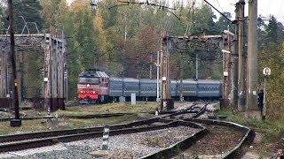 preview picture of video '[RZD] TEP70-0296 / ТЭП70-0296 с поездом 053А Санкт-Петербург - Киев'