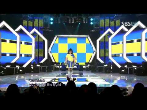 Hyun A, Ji Yeon, Hyo Min, Eun Jung, Su Mi, Jae Kyung - Mickey @ SBS Inkigayo 인기가요 100131