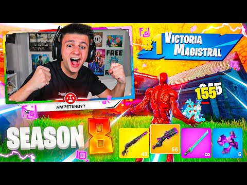 MI PRIMERA VICTORIA en la *TEMPORADA 8* de FORTNITE!! - Ampeterby7
