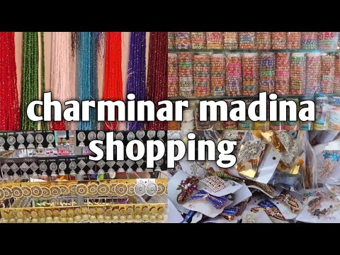 charminar madina street shopping||hyderabad street shopping