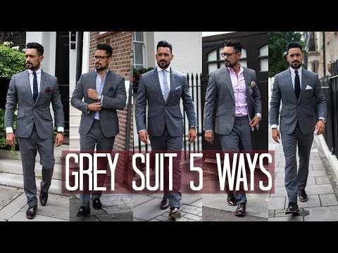 How to Wear a Grey Suit 5 ways | Men's Style & Fashion...