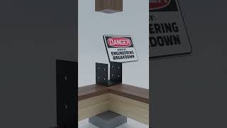Wood Post connection method #woodworking #construction  #education #woodconstruction