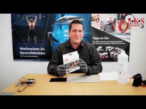 Verklebung von pulverbeschichteten Oberflächen mit dem 3M VHB Klebeband 5952 Teil 1