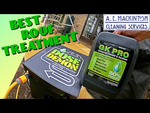 Using GK Pro Biocide And Dose Demon (Dosatron) To Treat Roof Moss And Algae