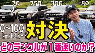【検証！】ランクルの0-100km/hは70,80,250,300のどれが一番速い！？ランクルの性能をレーシングドライバー脇阪さんが実験！