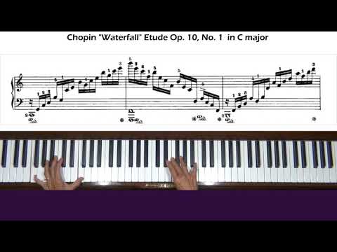 Chopin Etude Op. 10, No. 1 in C major "Waterfall" Piano Tutorial