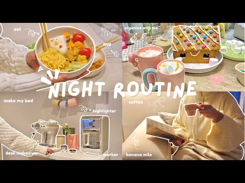 my 9pm night routine ۪♡ﾟ productive evenings, early bedtime, hair care routine, home cooking
