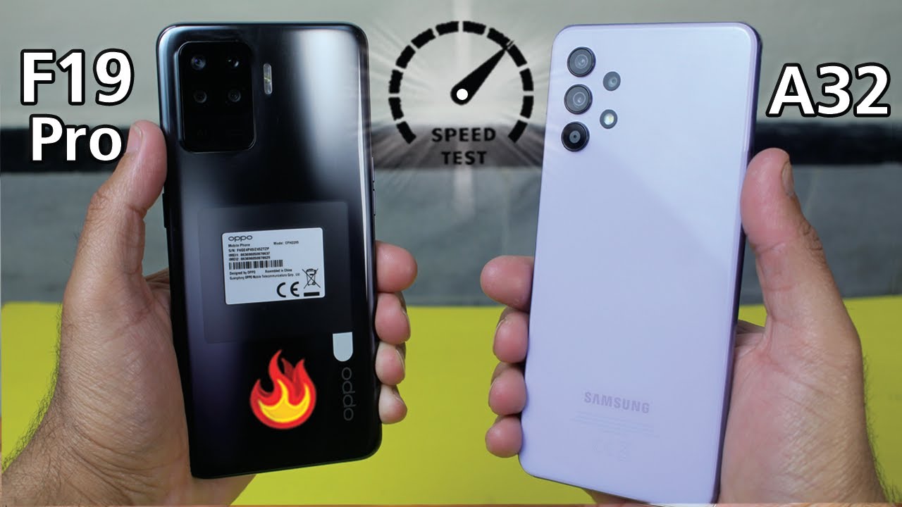 Oppo F19 Pro vs Samsung Galaxy A32 - Speed Test | Which is Faster?