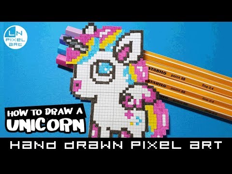 How to draw a Unicorn - Hand Drawn PIXEL ART Speedpaint #pixelart #speedpaint