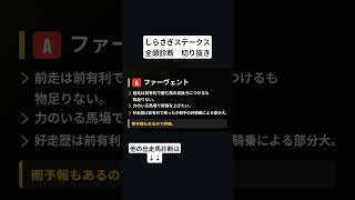 ファーヴェント　しらさぎステークス　全頭診断