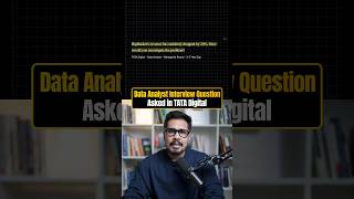 Data Analyst Interview Question Asked in TATA Digital. #dataanalyst #artificialintelligence