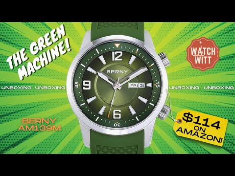 The Green Machine! BERNY AM139M Unboxing - 200m Sport Diver for $114 on Amazon!