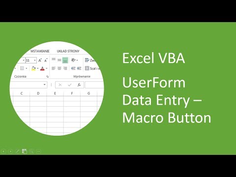 Excel UserForm Data Entry (VBA) #6 - Insert Makro Button