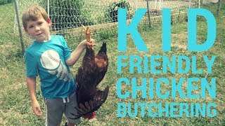 A Kid's Role in Chicken Butchering
