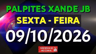 PALPITE DIA09/10/2026 | JOGO DO BICHO TODAS AS LOTERIAS 