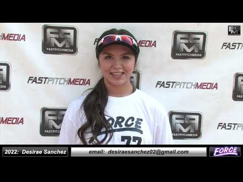 2022 Desirae Sanchez 3.5 GPA - First Base Softball Skills Video - Fresno Force
