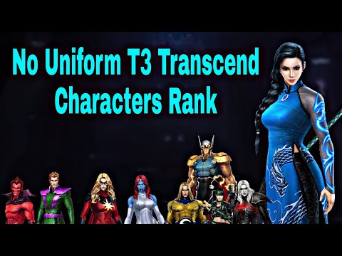 No Uniform T3 Transcend Characters Rank June 2022 - Marvel Future Fight