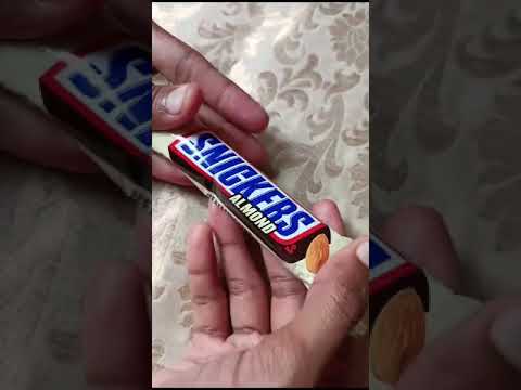 Snicker almond 🍫#asmr #chocolate #asmrsounds #satisfying