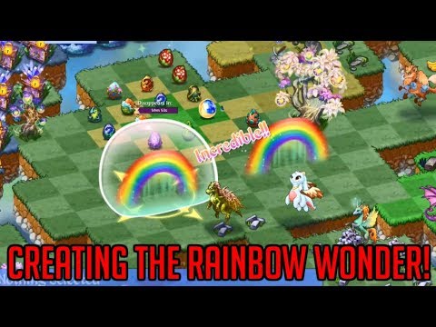 Creating The Rainbow Wonder! (Max Level 19 Life Trees) | Merge Dragons