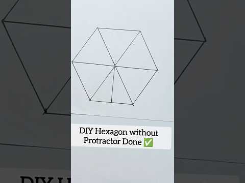 How to draw a DIY Regular Hexagon! No Compass/Protractor! #shorts
