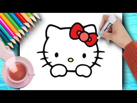 🎀 ✨COMMENT DESSINER LE VISAGE DE HELLO KITTY TRÈS FACILE - SANRIO -DESSIN MIGNON À DESSINER - FILLES