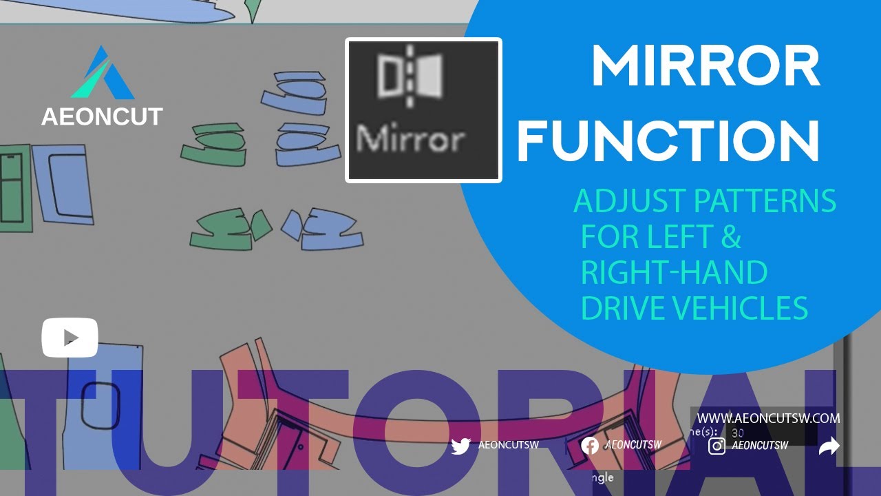 6-How to Use the Mirror Function in AEONCUT – Adjust Patterns for Left & Right Hand Drive Vehicles